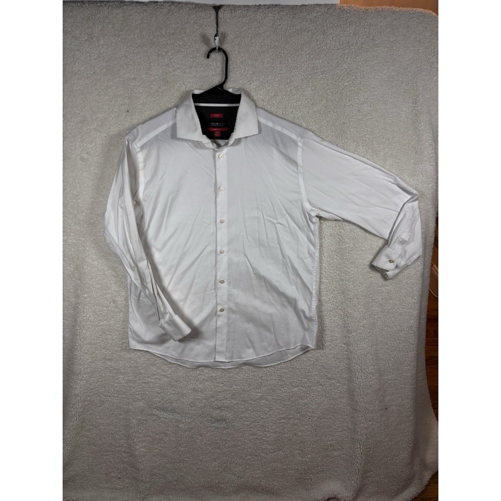 AWearness Kenneth Cole Mens White Non Iron Slim‎ Fit Dress Shirt 17 34 35